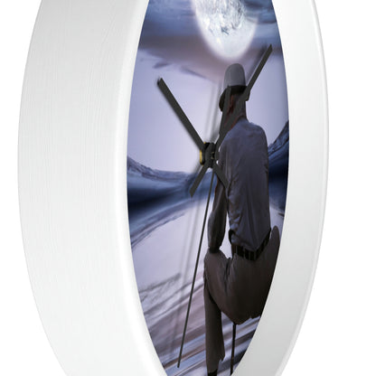 Moonlight Reflections on a Quiet Lake - The Alien Wall Clock