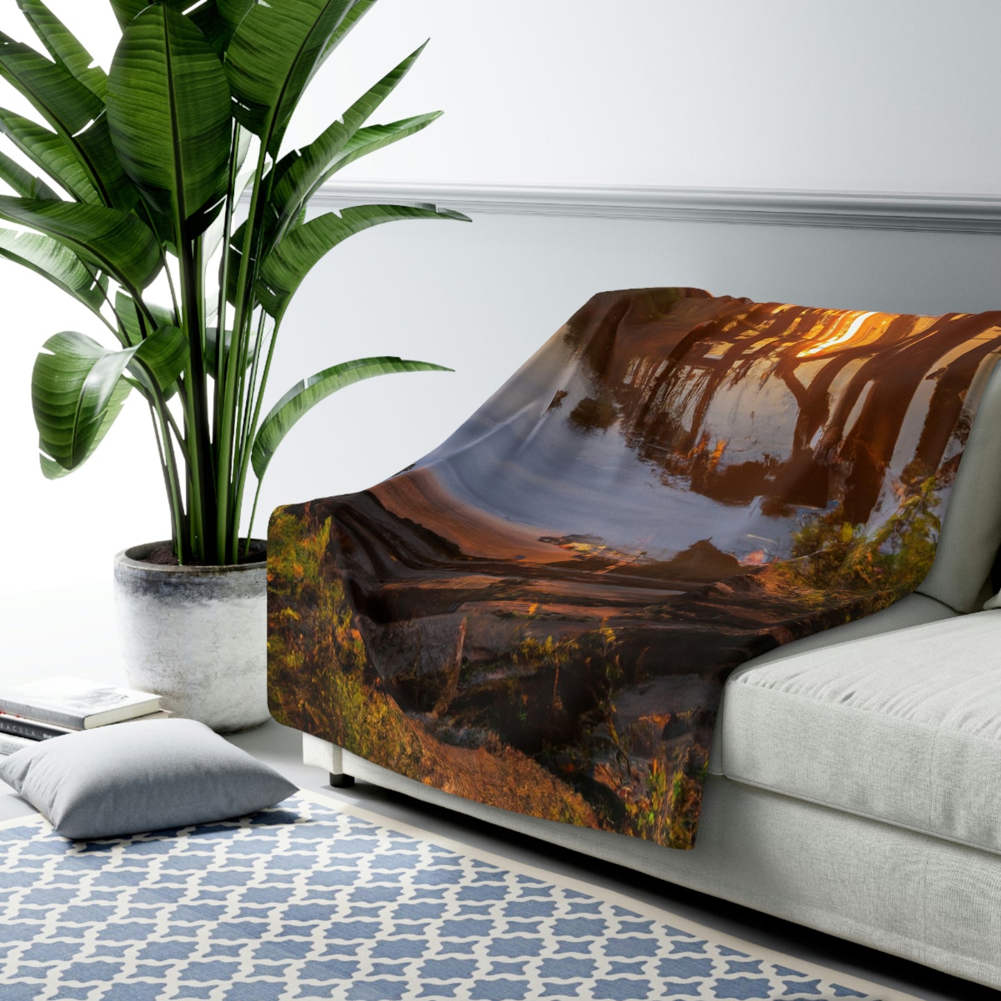 "Eternal Sunrise" - The Alien Sherpa Fleece Blanket