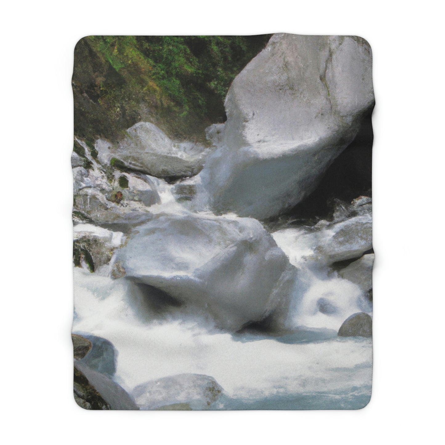 "Canyon Chaos: The Rockslide Race" - The Alien Sherpa Fleece Blanket