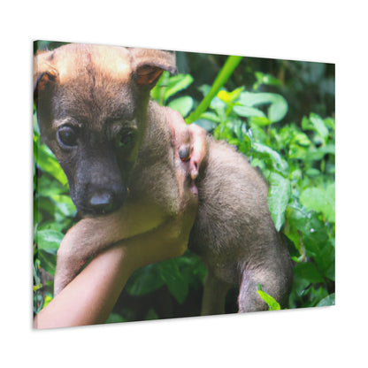 "Lost in the Woods: A Puppy's Rescue" - The Alien Canva