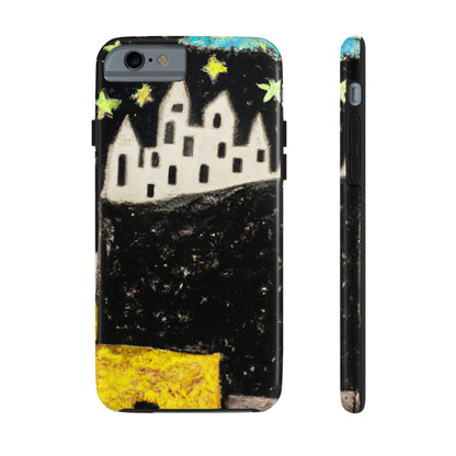 "Oasis cósmico: un viaje a una ciudad flotante en medio del mar de estrellas" - The Alien Tough Phone Cases