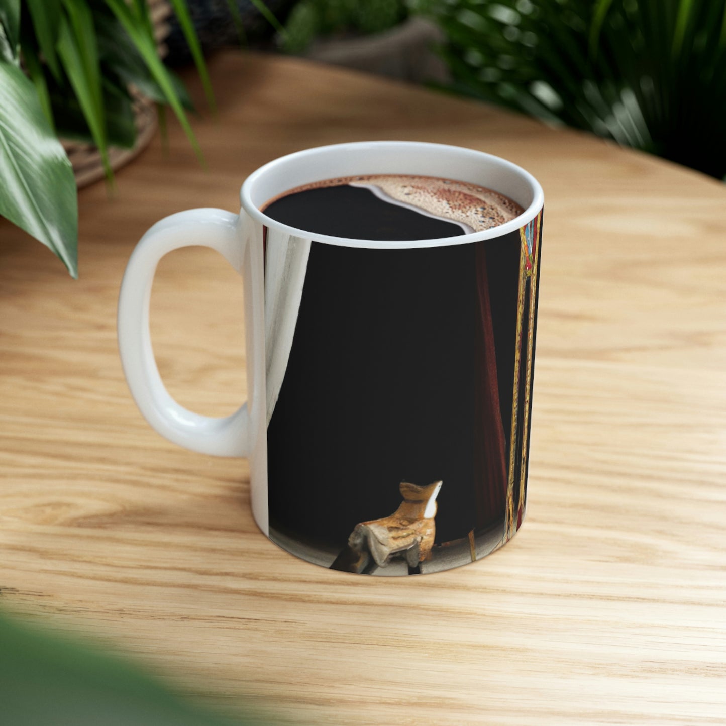 "The Adventures of a Sly Fox at the Abandoned Carnival" - The Alien Ceramic Mug 11 oz