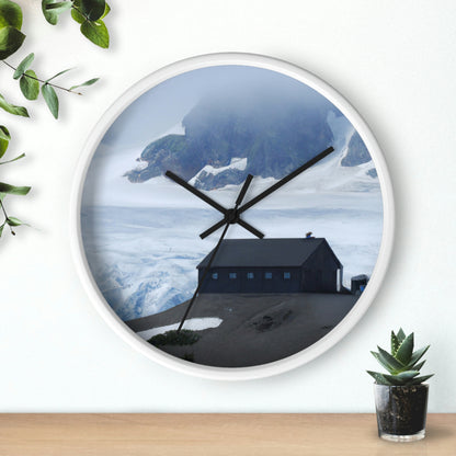 "Frozen Fears: A Haunted Glacier House" - The Alien Wall Clock