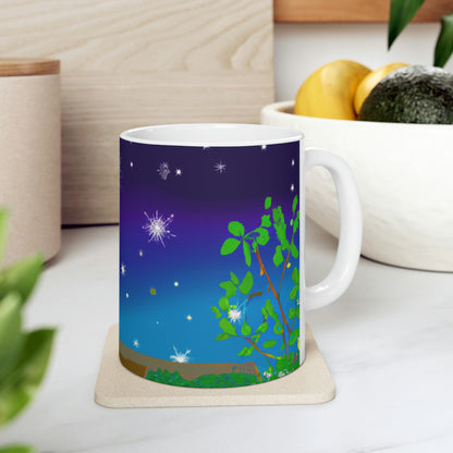 "A Celestial Garden of Color" - The Alien Ceramic Mug 11 oz