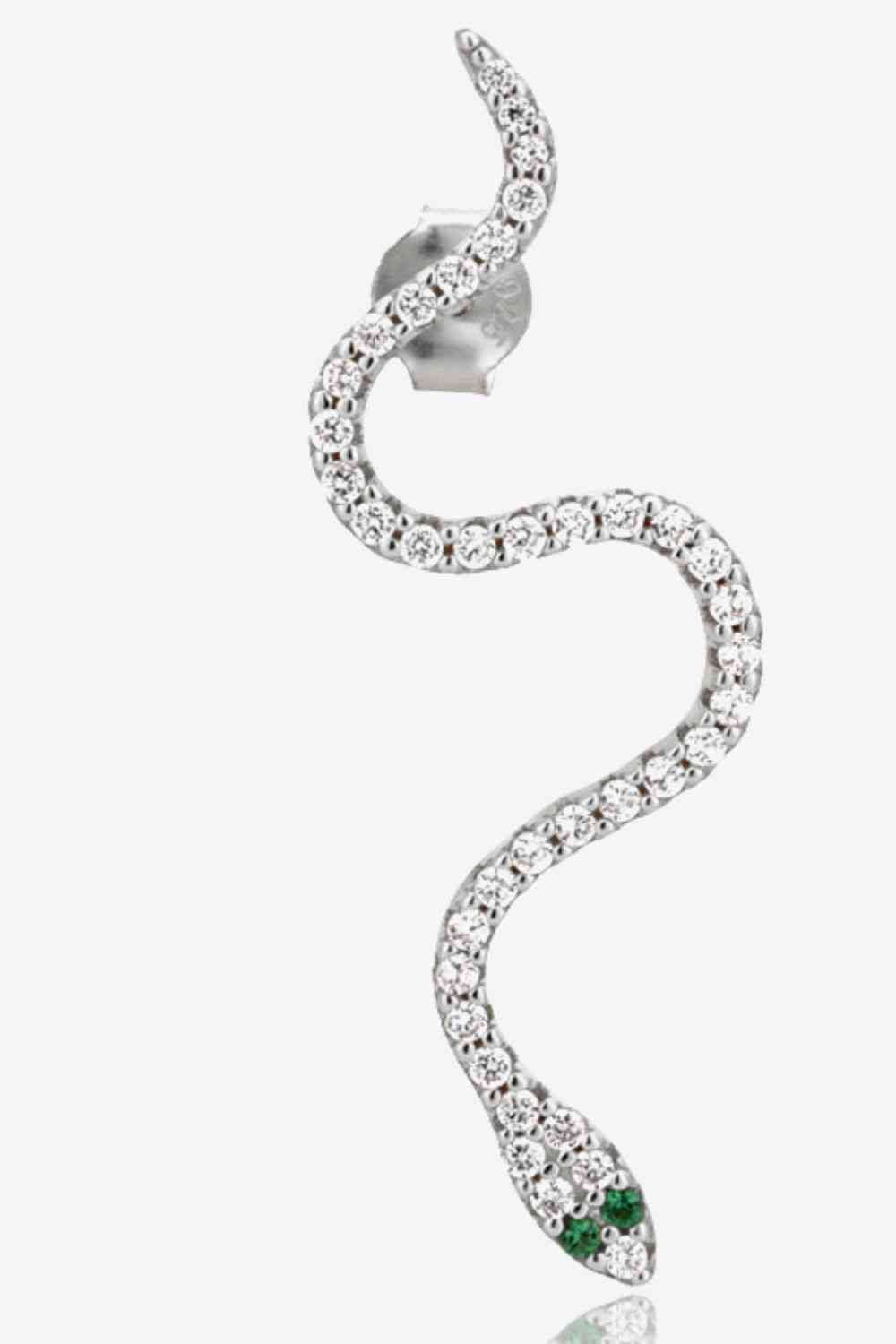 Schlangenförmige Ohrringe aus 925er Sterlingsilber