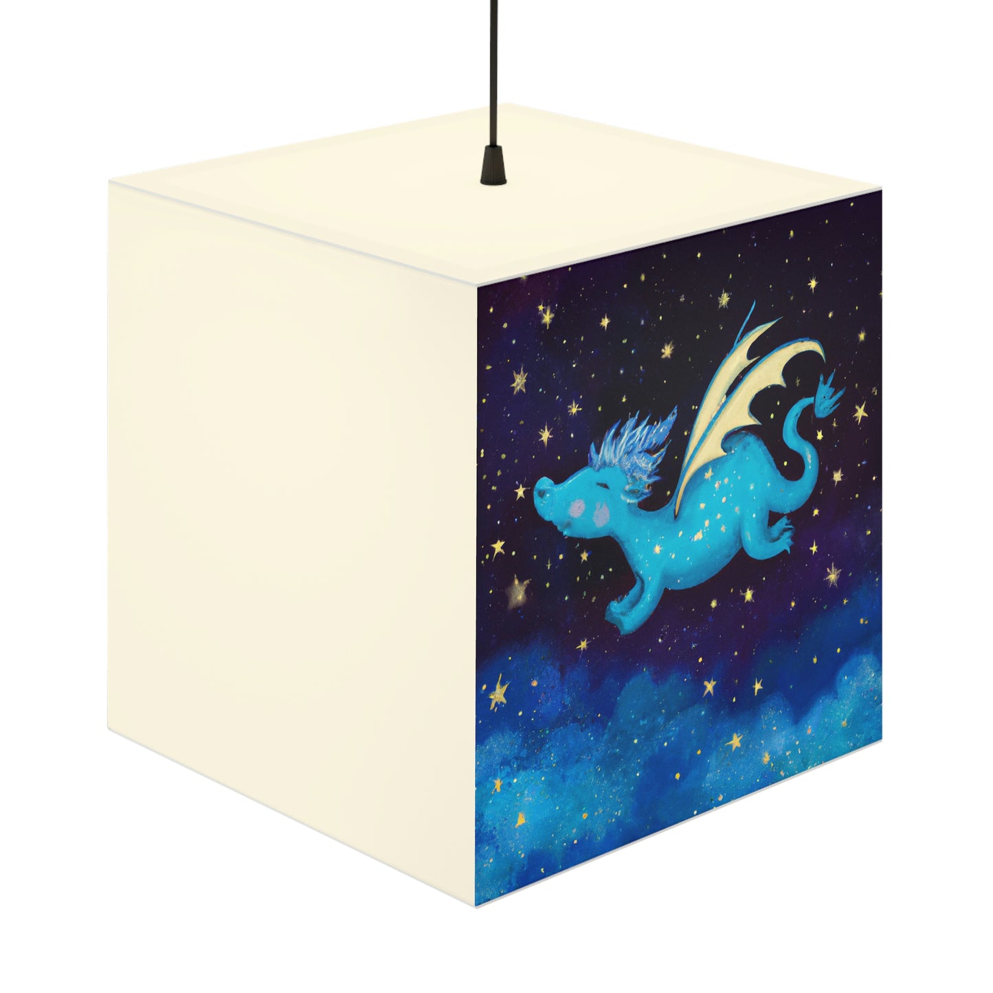 "Drifting Among the Stars: The Story of a Baby Dragon" - The Alien Light Cube Lamp