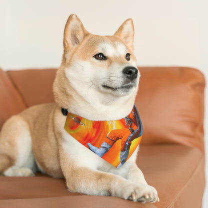 "Journeying in the Burning Orange Galaxy" - Das Alien Pet Bandana Halsband