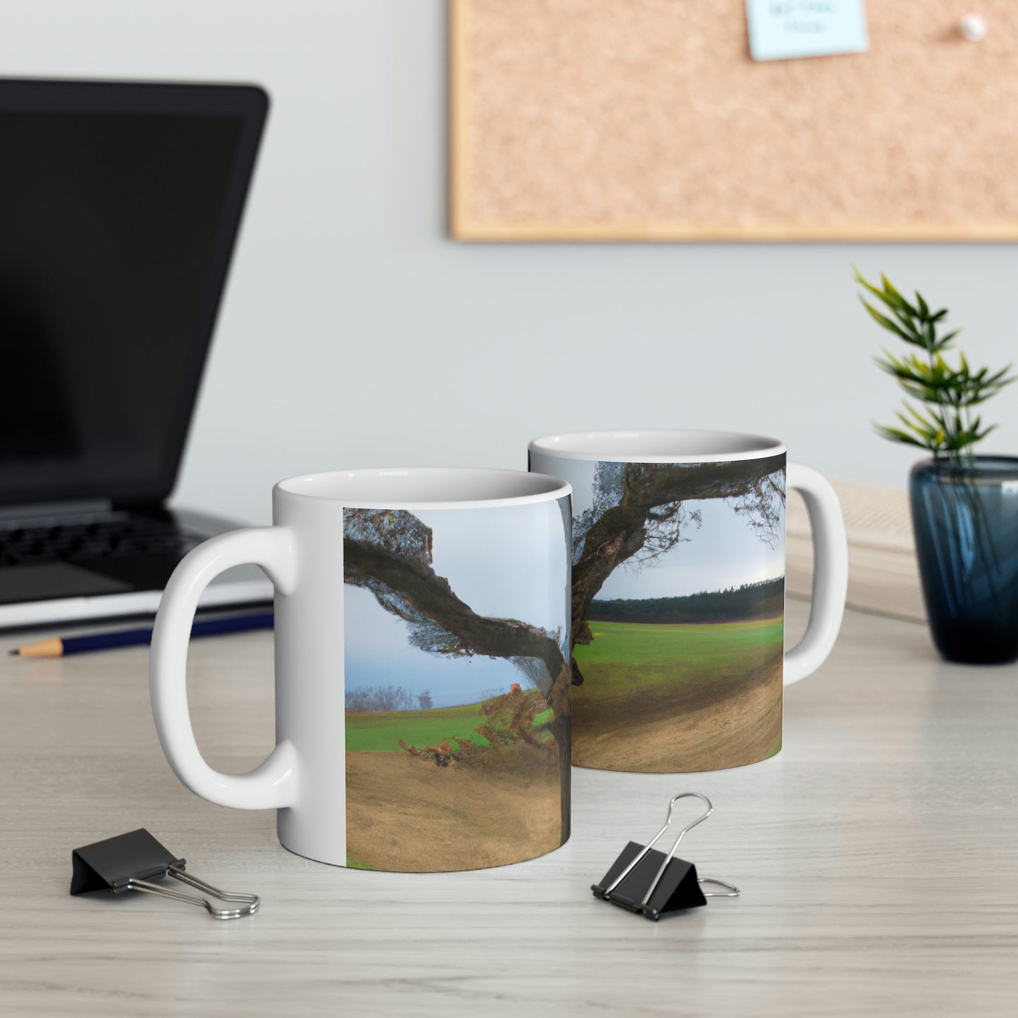 "A Shadow in the Meadow: The Last Standing Tree" - The Alien Ceramic Mug 11 oz