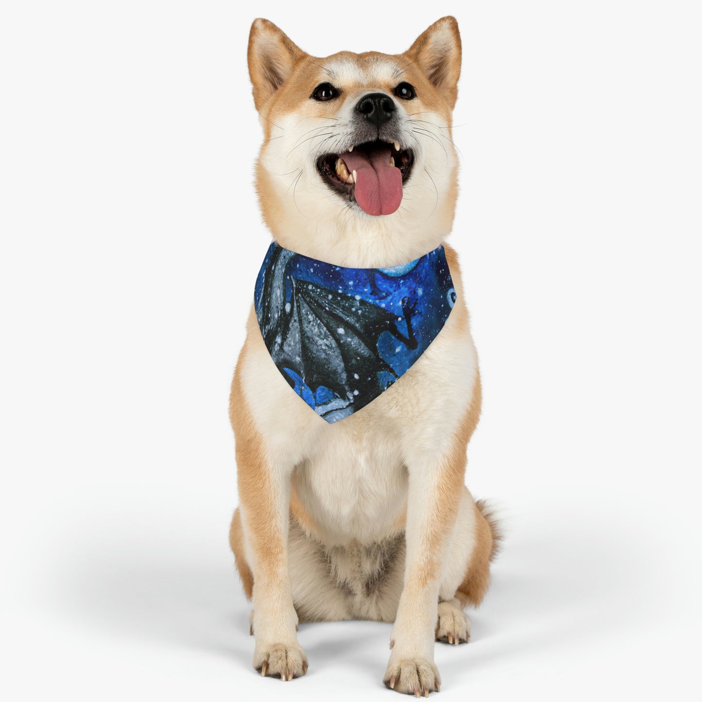 "Frosted Moonlight Dragon" - The Alien Pet Bandana Collar