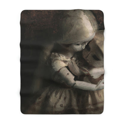 "A Melancholy Tango of Two Dolls" - The Alien Sherpa Fleece Blanket