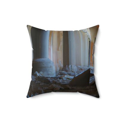 "The Labyrinth of Lost Monastery" - The Alien Square Pillow