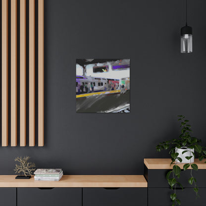 "Harboring the Hustle: Capturing the Vibrancy of the Train Station" - Canvas