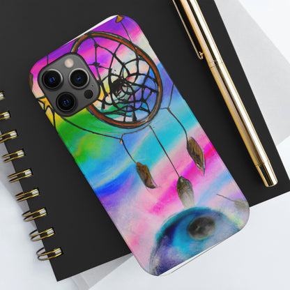 "Una galaxia de sueños: un colorido atrapasueños captura el polvo de estrellas que cae" - The Alien Tough Phone Cases