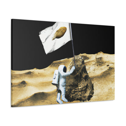 "Claiming Space: The Astronaut's Asteroid Flag Planting" - The Alien Canva