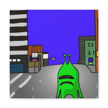 "Alien Misadventure in the City" - The Alien Canva