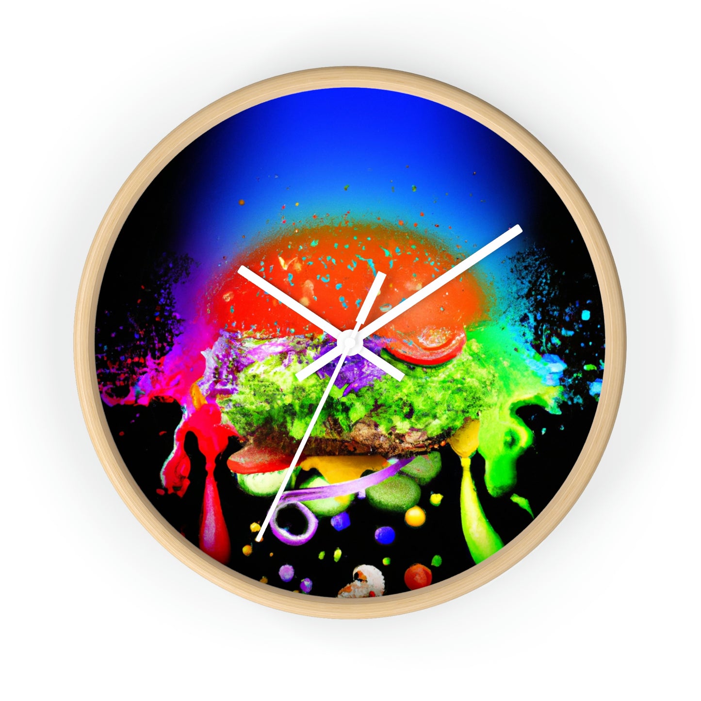 "Burger Rainbow" - The Alien Wall Clock