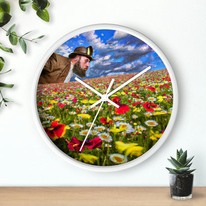 "A Blissful Tour of Floral Splendor" - The Alien Wall Clock