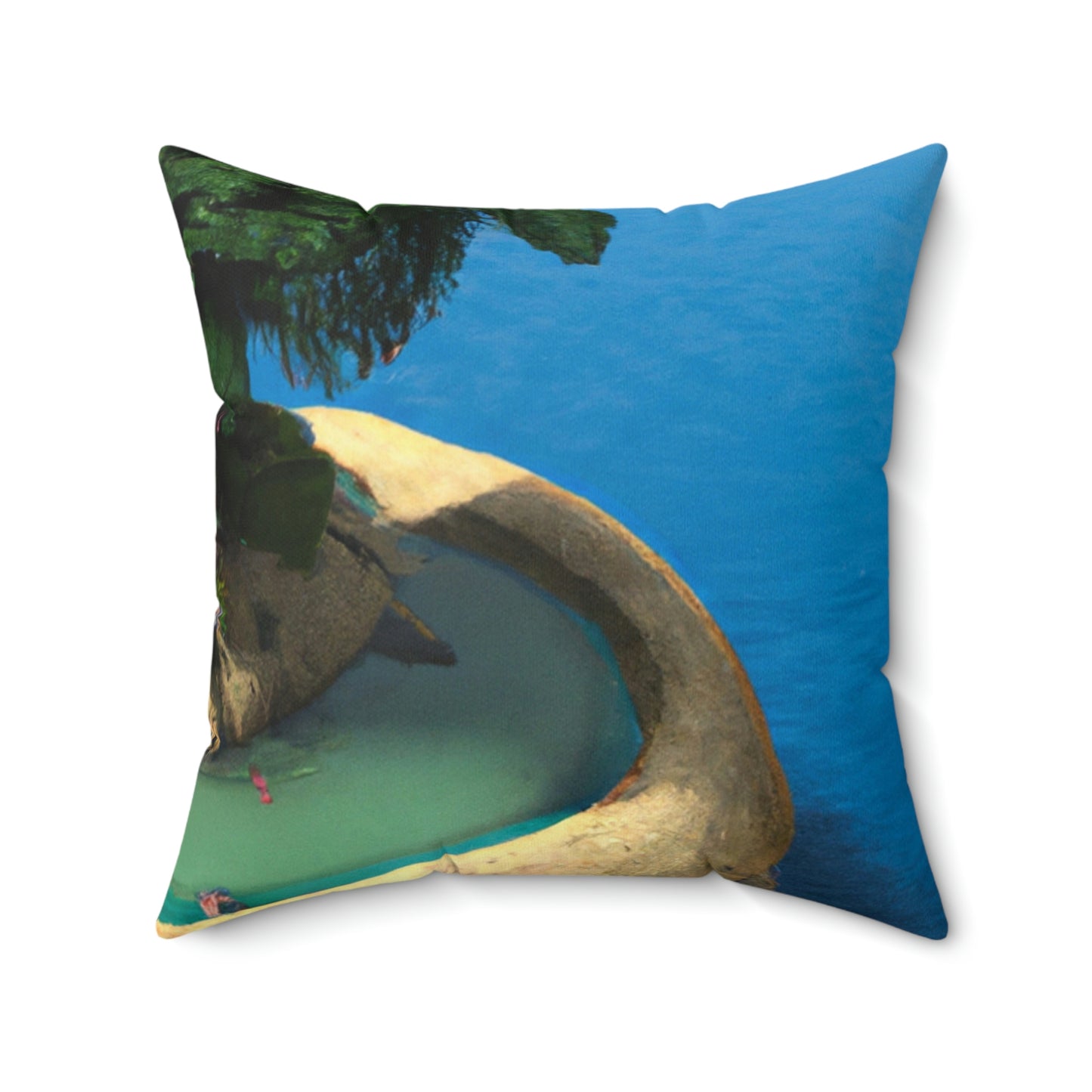 "Island Paradise in the Sky" - The Alien Square Pillow