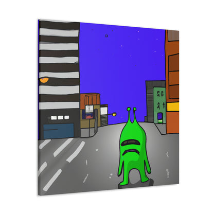 "Alien Misadventure in the City" - The Alien Canva