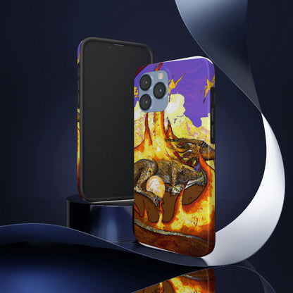 "A Slumbering Dragon in an Infernal Embrace" - The Alien Tough Phone Cases