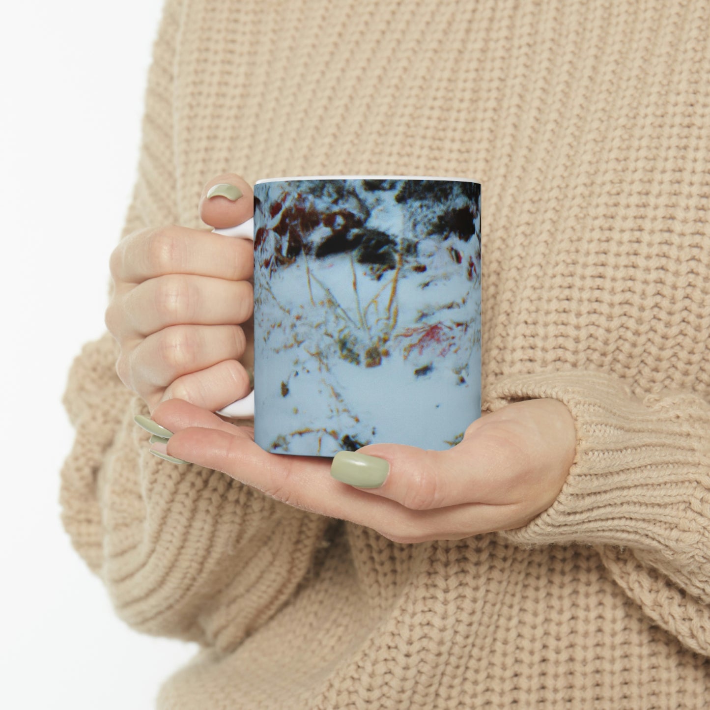 "Brave Kitten in the Frozen Storm" - The Alien Ceramic Mug 11 oz