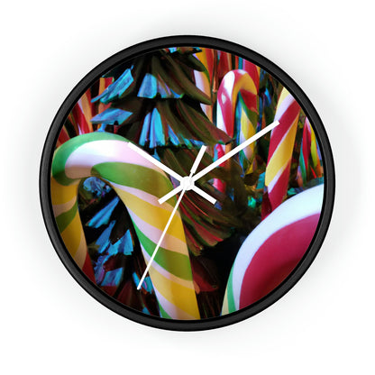 "Candy Cane Wonderland" - The Alien Wall Clock