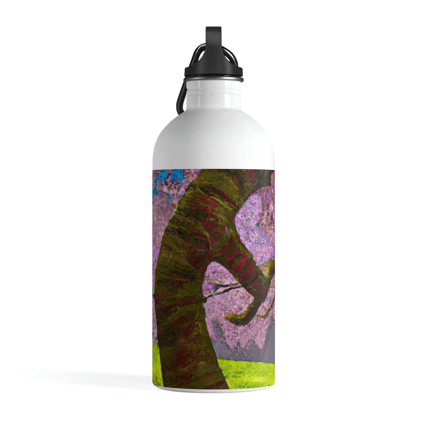 "A Moment of Calm Beneath the Cherry Blossoms" - Die Alien Wasserflasche aus Edelstahl