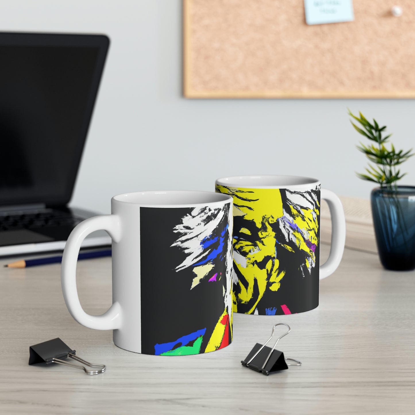 "Albert Einstein: Ein Pop-Art-Porträt" - Der Alien-Keramikbecher 11 oz