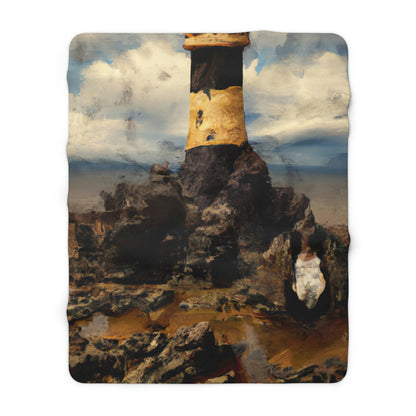 "Lonely Beacon on the Shore" - The Alien Sherpa Fleece Blanket