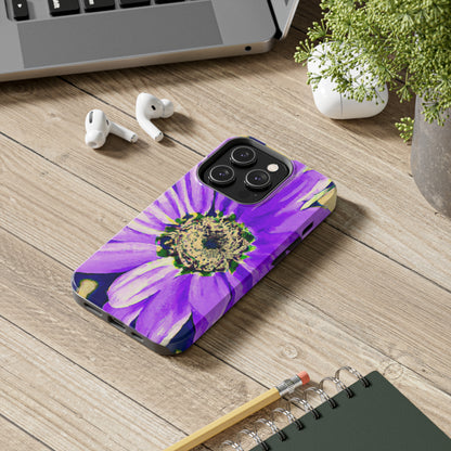 Lila Blütenblätter knallen: Kreieren Sie eine auffällige Gänseblümchen-Rosen-Fusion – The Alien Tough Phone Cases