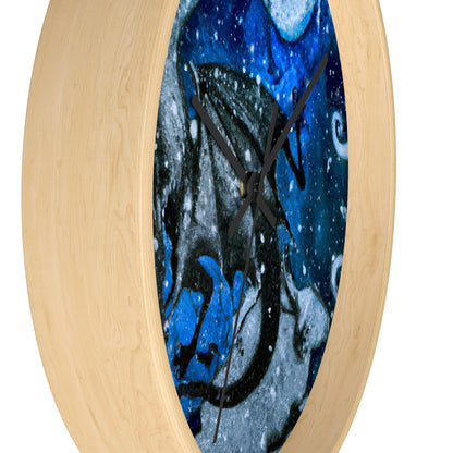 "Frosted Moonlight Dragon" - The Alien Wall Clock