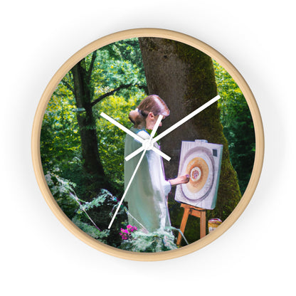 "Enchantment in Oil: A Young Artist's Vision of a Magical Forest" - The Alien Wall Clock