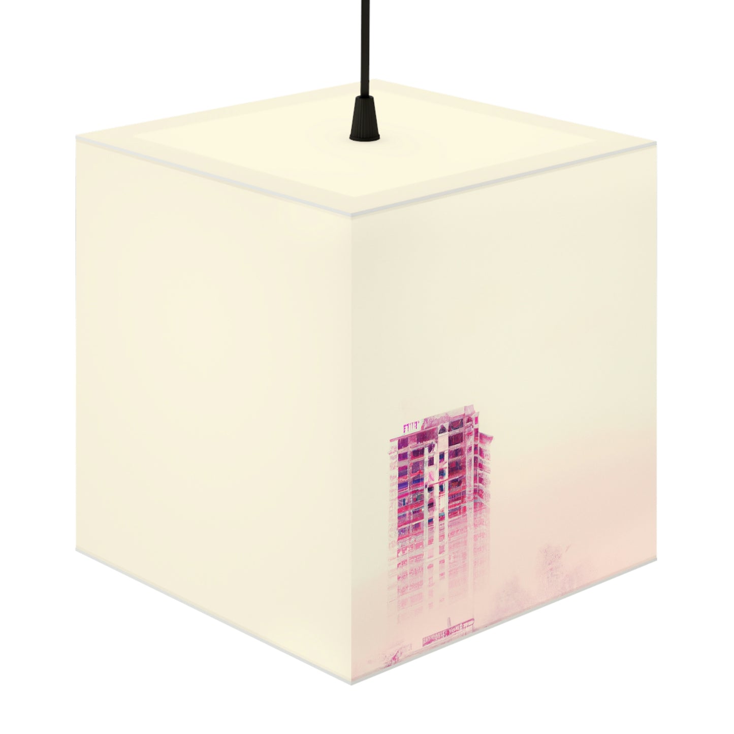 "Ein Schleier des Geheimnisses: Die verlorene Stadt im Nebel." - Die Alien Light Cube Lampe