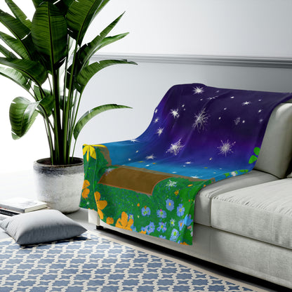 "A Celestial Garden of Color" - The Alien Velveteen Plush Blanket