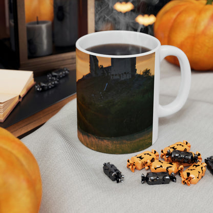 "Enchanted Evening at a Abandoned Castle" - The Alien Ceramic Mug 11 oz