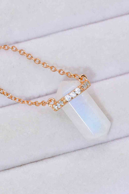 Natural Moonstone Chain-Link Necklace