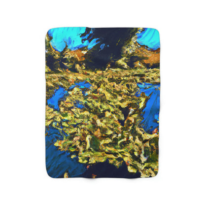 "Invasion of the Pond Monsters" - The Alien Sherpa Fleece Blanket