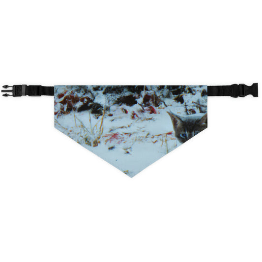 "Brave Kitten in the Frozen Storm" - Das Alien Pet Bandana Halsband