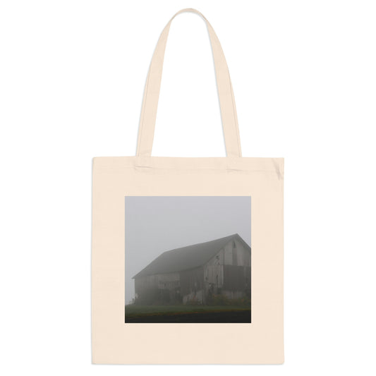 "Fog-Shrouded Barn" - The Alien Tote Bag