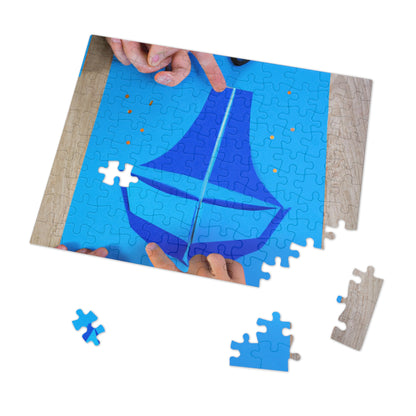 zwei kleine Kreise aus gelbem Tonpapier als Sonne

 Eine Reise zur Sonne: Ein blaues Boot und zwei Seeleute bauen – Das Alien-Puzzle