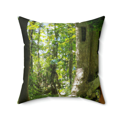 "Grandpa's Enchanted Hideaway" - The Alien Square Pillow