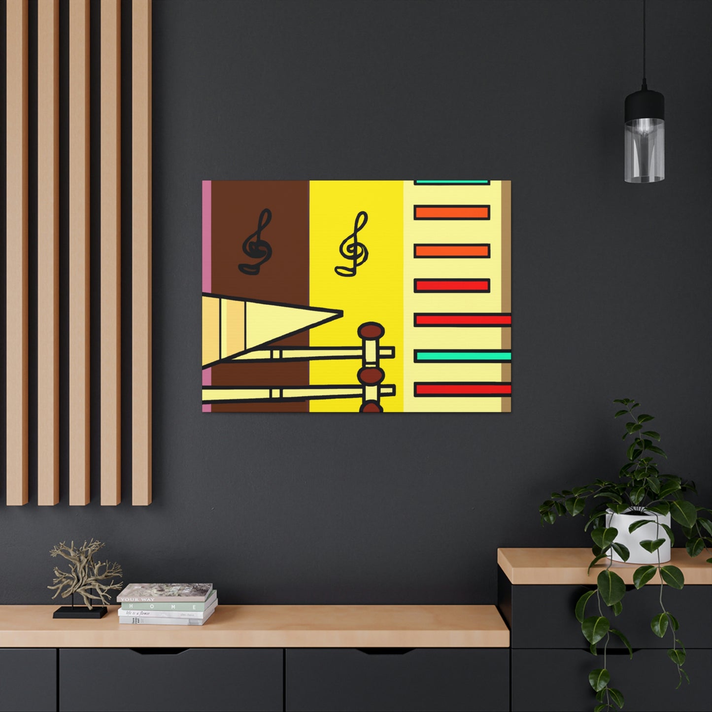 "Four Colors Tribute: Ancient Musical Artistry" - Canvas