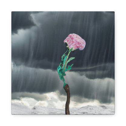 "Aight Against the Storm: The Story of a Lonely Flower" - The Alien Canva