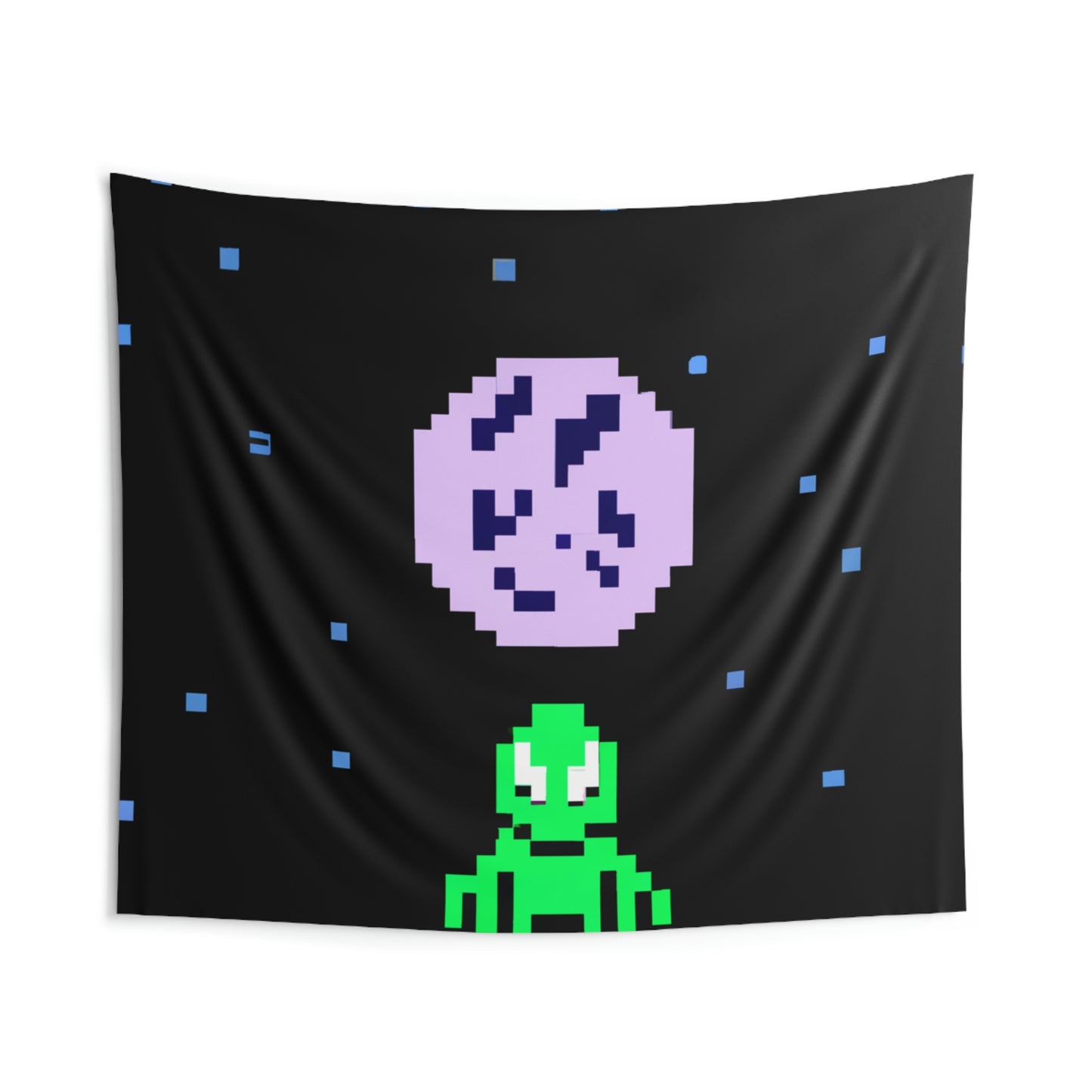 "Lonely Witness of the Night Sky" - The Alien Wall Tapestries Pixel Art