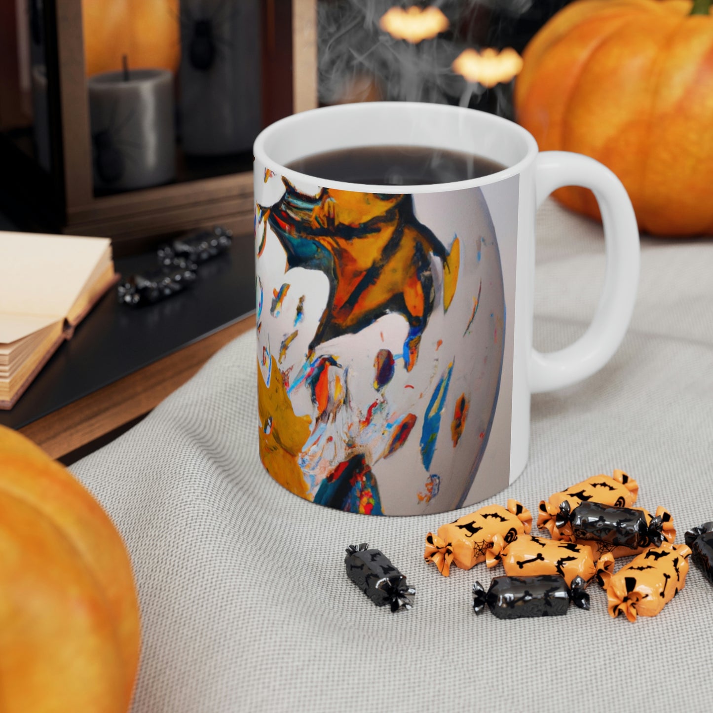 "Autumn in a Glass Globe" - The Alien Ceramic Mug 11 oz