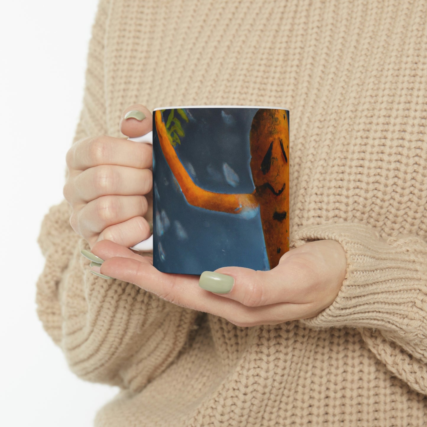 "Jubilant Jig in the Rain" - The Alien Ceramic Mug 11 oz