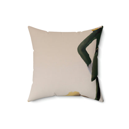 "Courage Against Despair: A Soldier's Triumph" - The Alien Square Pillow