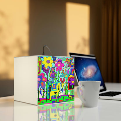 "A Mystical Garden of Rainbow Petals" - The Alien Light Cube Lamp