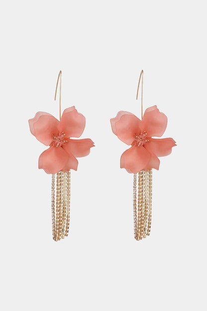 Flower Shape Acrylic Dangle Earrings