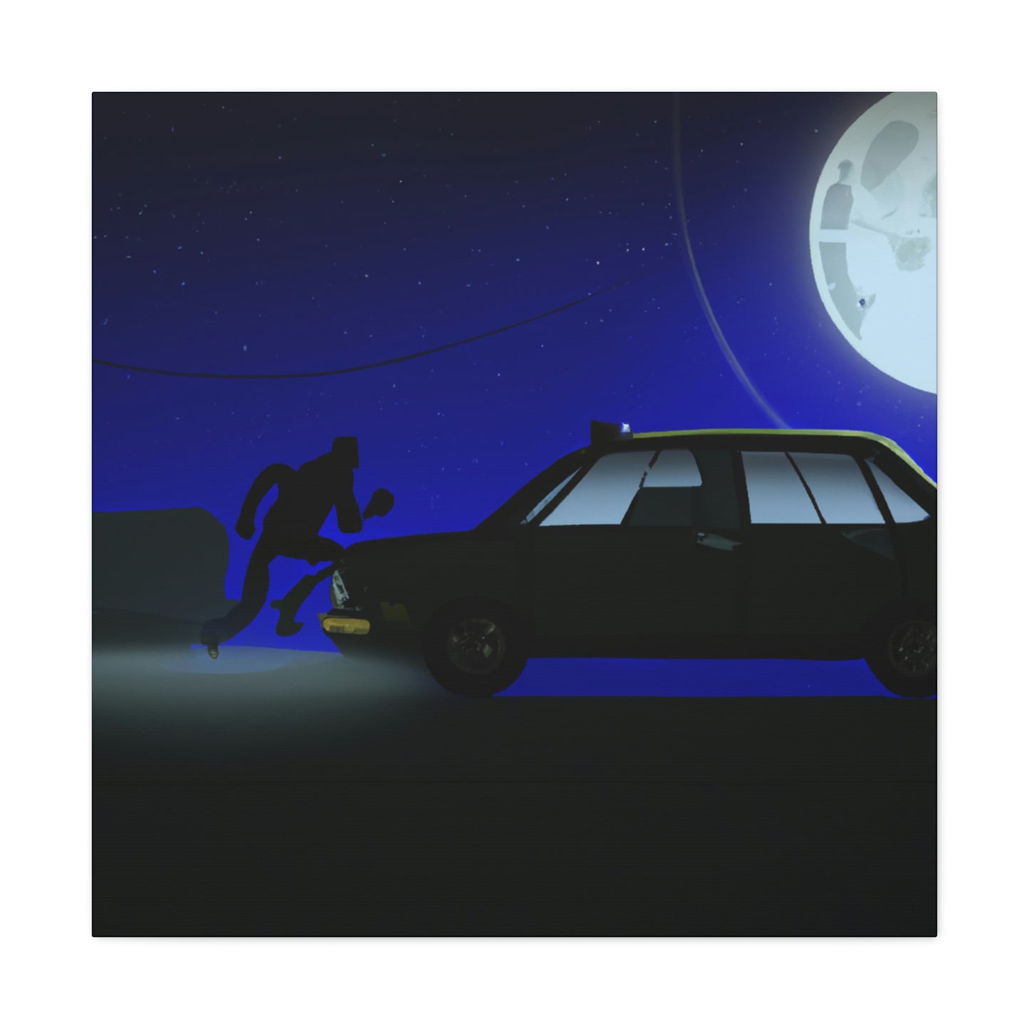 "Die Kunst des Moonlight Joyriding" - The Alien Canva